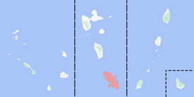 Range map of Anolis roquet